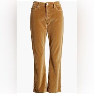 FRAME Cropped Corduroy Mini Boot Jeans Camel size 24